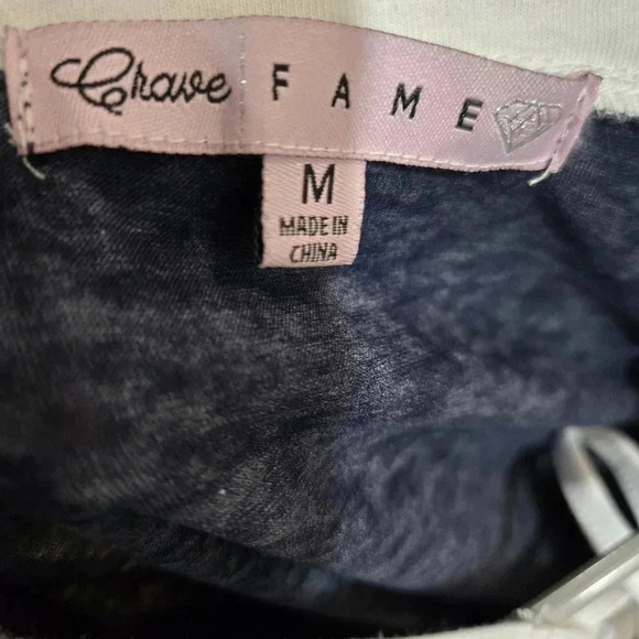 Navy and White Lace-Up Casual Top - Picture 10 of 10